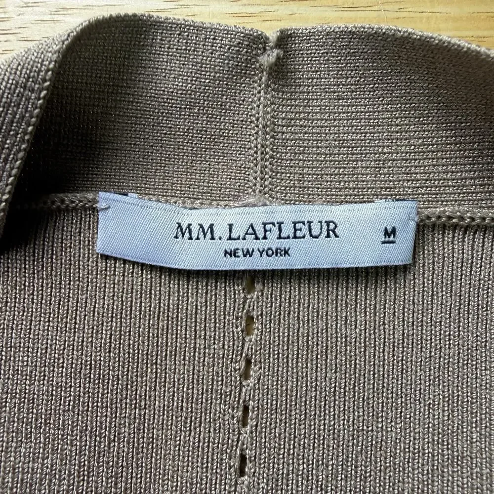 Mm Lafleur Womens Woolf Jardigan Taupe Pearl M Minimalist Capsule Career City